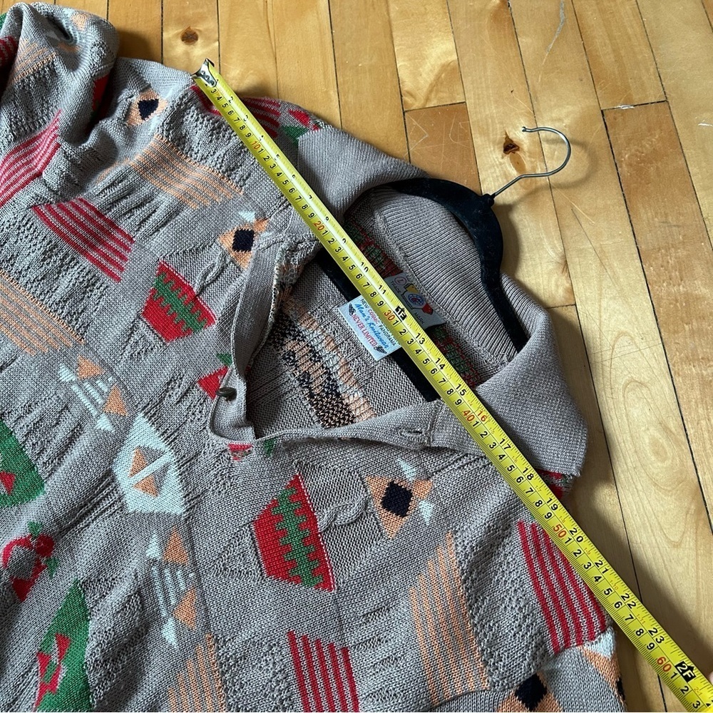 Vintage Sz L Gringos Relaxed Mexican Inspired Knit Sweater - Picture 8 of 9